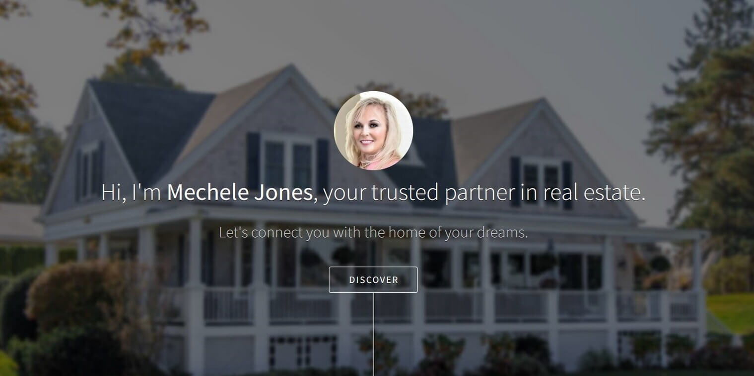 Screenshot of Mechele Jones' Website